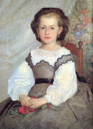 Pierre-Auguste Renoir Mademoiselle Romaine Lancaux oil painting picture